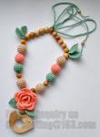 Baby sling necklace, baby bracelet, crochet bracelet, teething bracelet, crochet