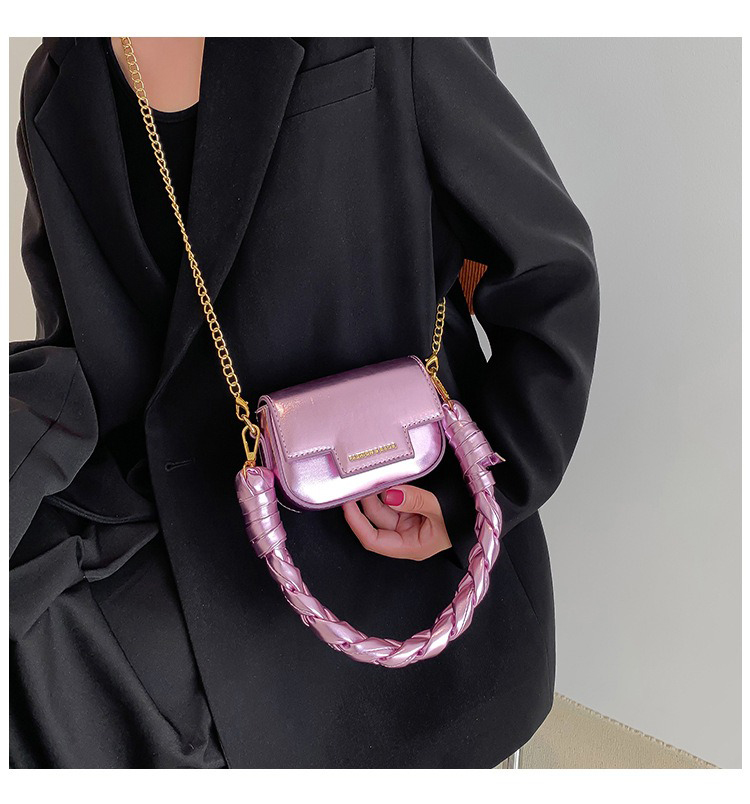 Fashion Laser Small Square Bag Woven Handbag Shoulder Bag For Women Single Handle