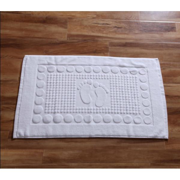 Hotel Bathroom Non-Slip Mat Pure Cotton for Shower Room Absorbent Foot Mat Home Washable