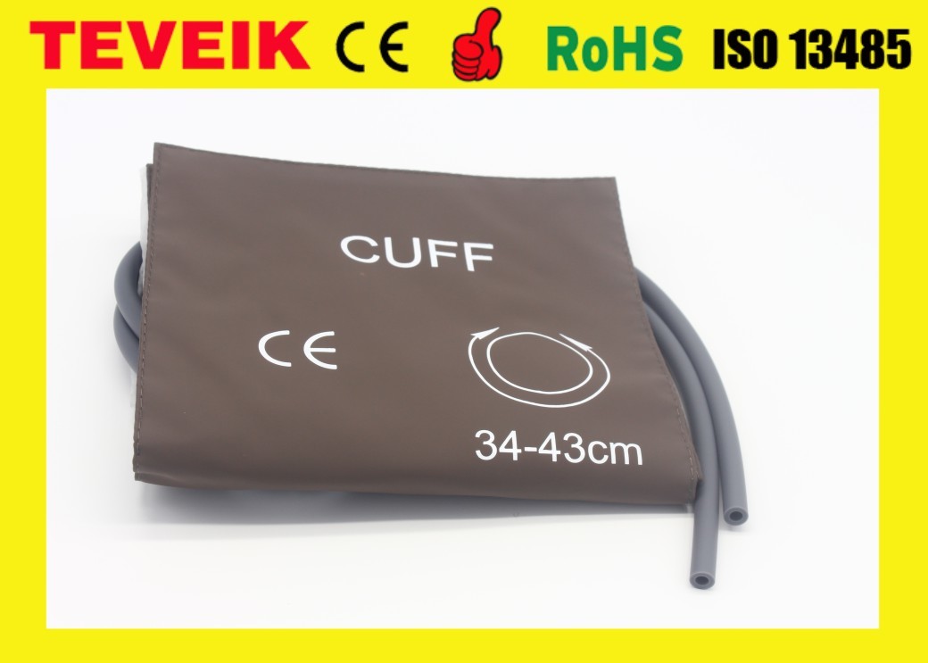 Factory Supplier M1575A PU Material 34cm-43cm Blood Pressure Cuff for Large Adult ,Single hose NIBP Cuff