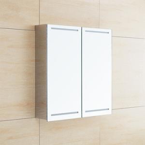 China Stainless Steel LED Mirror Cabinet With Sliding Door , Light Up Bathroom Cabinet wholesale
