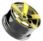 Gold Polish Center 2 Piece Forged Wheel For Audi BMW Benz
