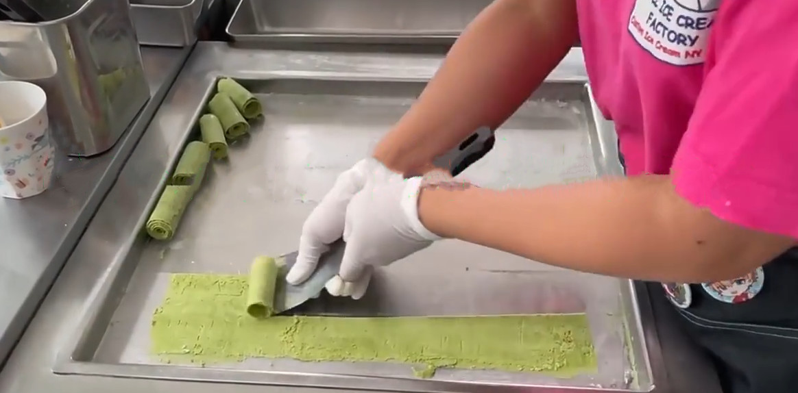 Double Pan Ice Cream Machine Fried With Freezer/Ice Cream Roller Machine