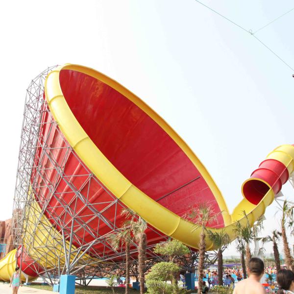 Aqua Park Products / Super Tornado Fiberglass Water Slides 14.6m Platform Height for Themed Water Park