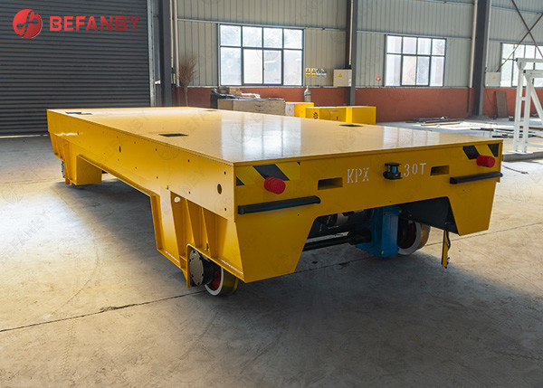 50T Safe Rail Motorized Carriage Battery Transfer Cart For Steel Plant
