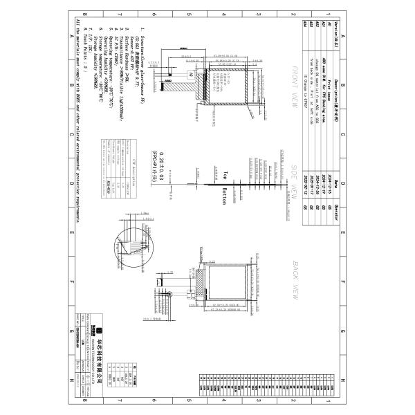2.95 Inch High Resolution AMOLED Display Module with 1080x1200 Dots and 255c/d Brightness