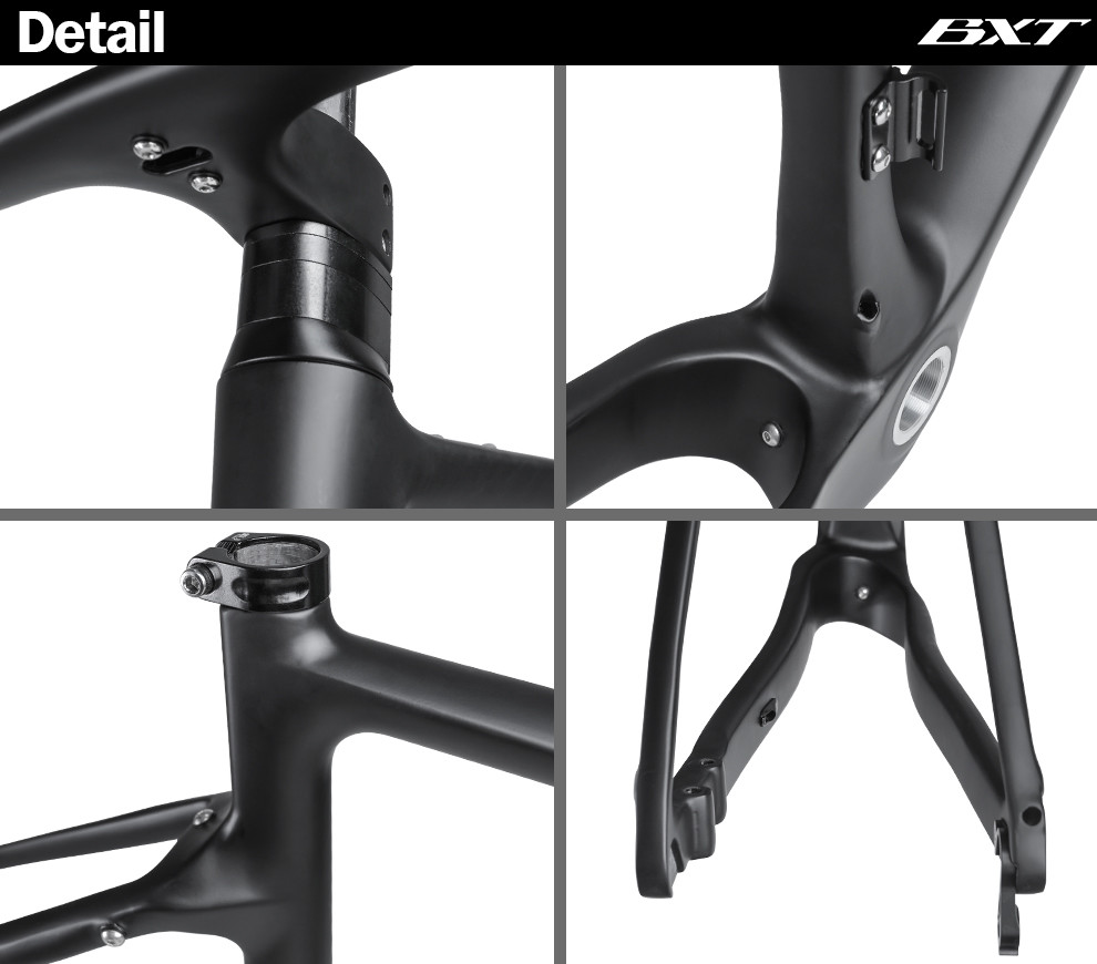 Hidden Cable Full Carbon Fiber T1000 Road Gravel Bike Frameset 700C
