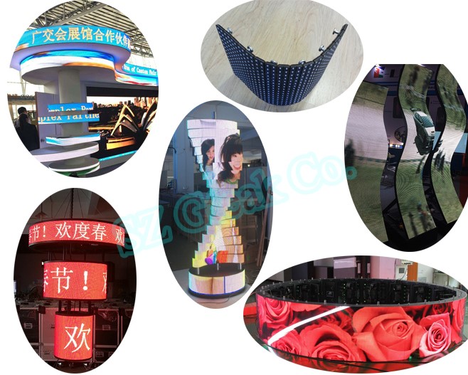 HD full color curved led tv display screen for indoor led advertising display screen curve