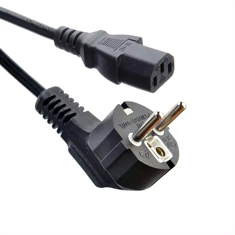 VDE Certified EU Plug Standard Cee7/7 Euro Power Cord 1.5mm With C13 Suitable for Durable Computer