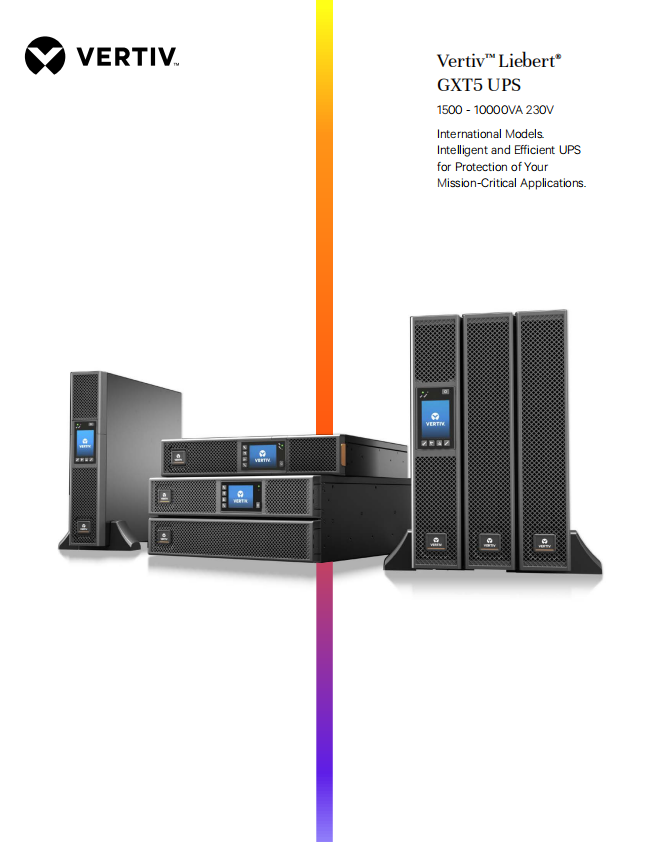 6KVA Vertiv Liebert GXT5-2000IRT2UXL Pure Sine Wave Industrial Online UPS Power Supply System