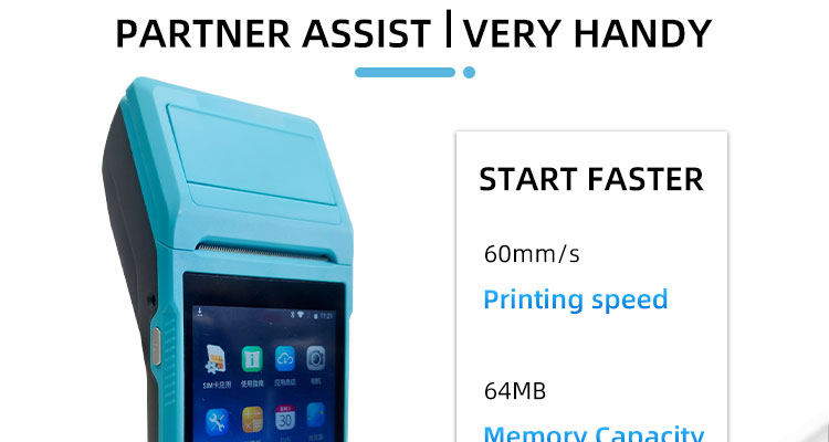 Stocked Handheld Android Pda with Barcode Scanner Fingerprint Reader and Thermal Printer