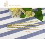 Gold foil pattern FDA Certificate Biodegradable Paper Straws Food-grade
