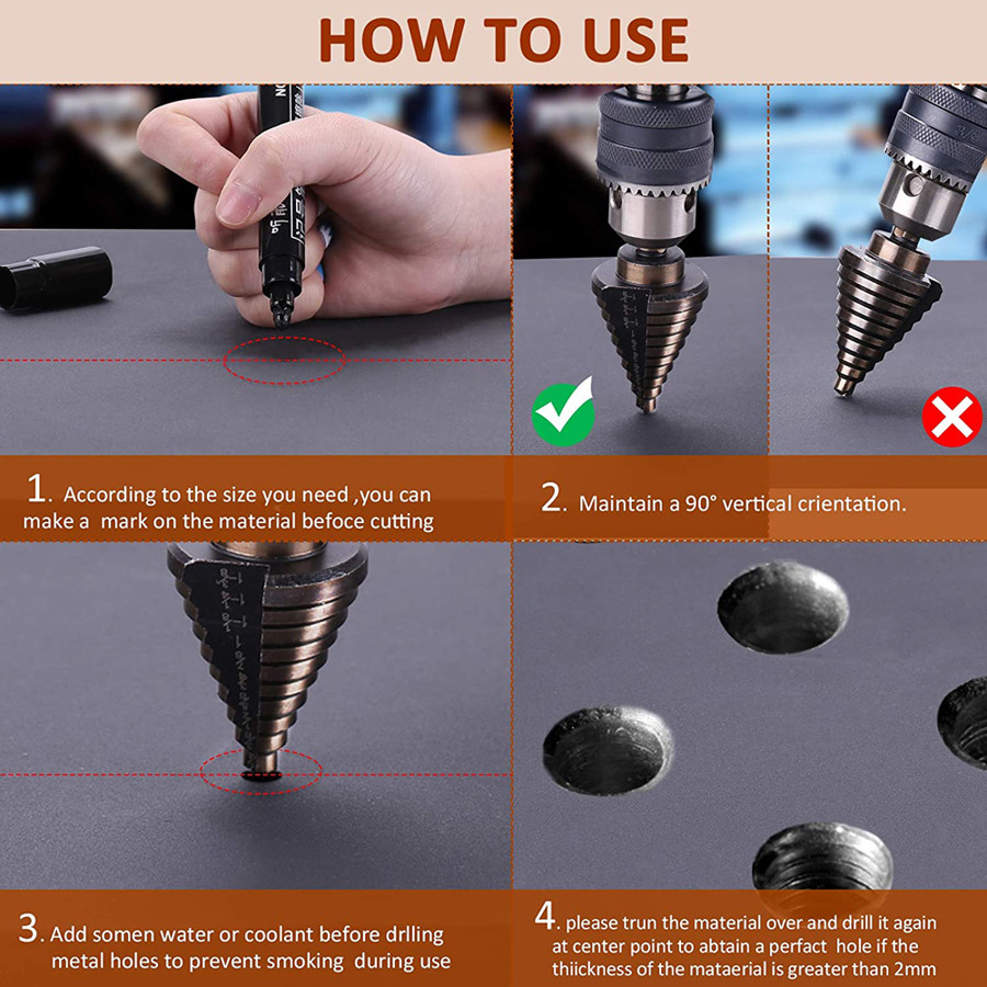 GS 4-20mm Straight Groove Titanium Twist Drill Bit