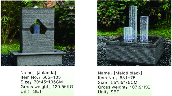 Decoration Feng Shui Garden Fountain Granite Sculpture With Glass Column