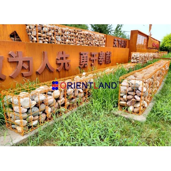 Hot Dipped Galvanized Welded Gabion For Park Decoration With 5x10cm Aperture