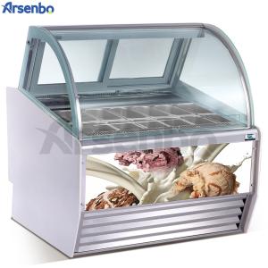 China 650L Commercial Ice Cream Display Freezer SS304/201 With Sliding Door wholesale