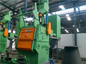 China 2TPH - 4TPH Rubber Belt Shot Blasting Machine Small Fittings Cleaning wholesale