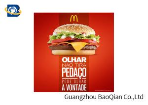 China Fast Food Advertising 3D Lenticular Poster Flip Effect Stunning Design For Promotion wholesale