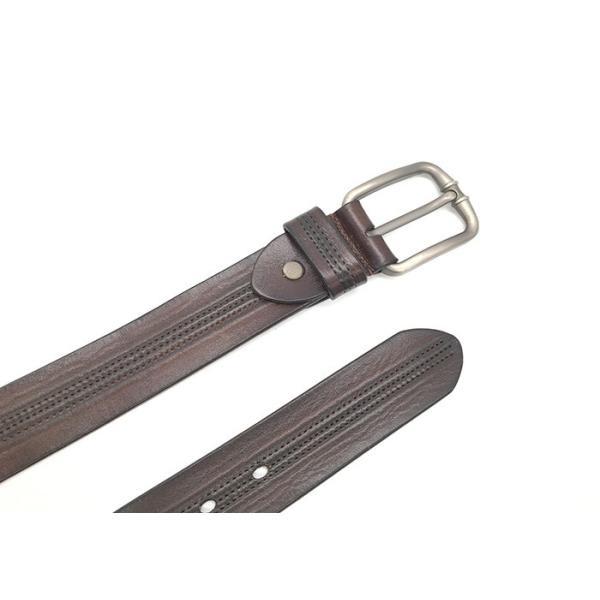 OEM 38mm Mens Casual Leather Belt With Thread Stitching Decoration