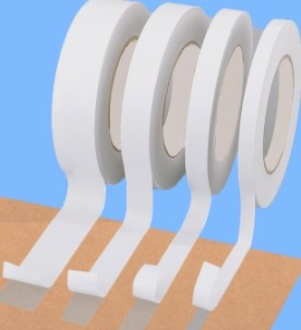 Heavy Duty Tear By Hand Double Sided Tissue Tape Rolls For Bag Sealing