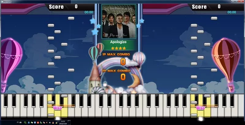 Dream Of Piano Coin Operated Arcade Game Machine Chinese / English Version