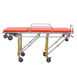 China Aluminum Alloy Foldable Ambulance Stretcher Orange Surgical Stretcher wholesale