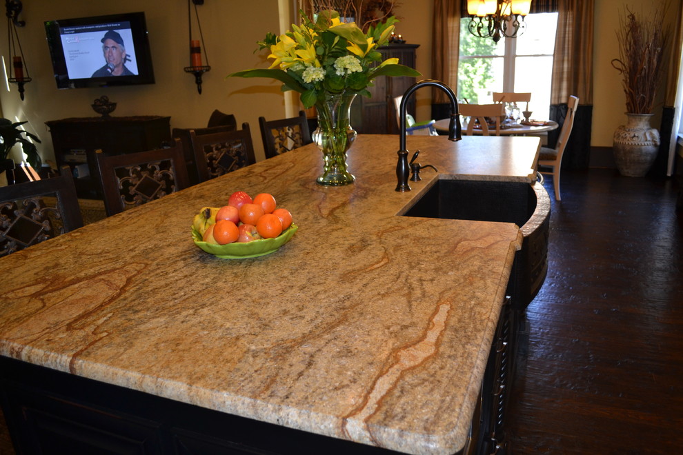 Natural Stone Kashmir Gold Granite Slab For Floor Tile Or Countertop