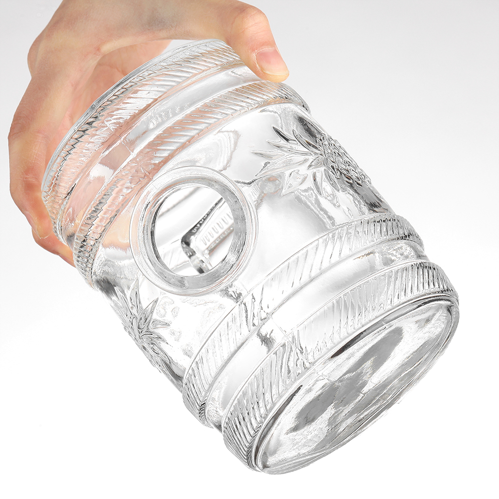 1000ml Borosilicate Glass Hand Mouth Blown Glass Barrel for Vodka Featuring Spray Cap