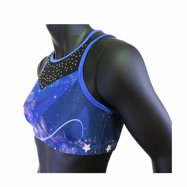 Stylish Sportswear Cheer Dance Clothes Royal Blue Sublimation Printing