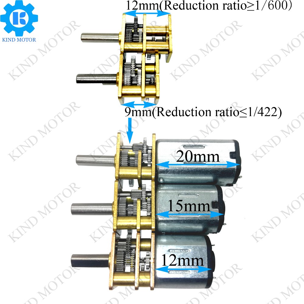 High torque low noise small 3 volt 6v M3 M4screw thread dc gear motor for robot