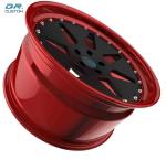 23 Inch Deep Dish Forged Wheels Rims PCD 5-139.7 Brushed Red