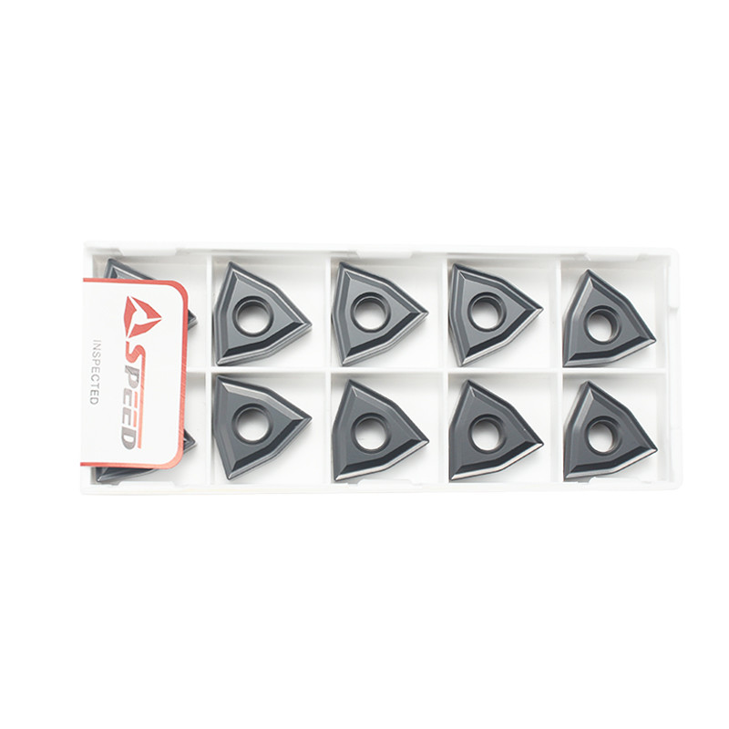 Speed WNMG080404 Wear Resistant Tungsten Carbide Turning Insert Great Cast Iron Tool with Black CVD Coating