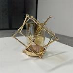 Wholesale wedding centerpieces single gold candle holder for event decor