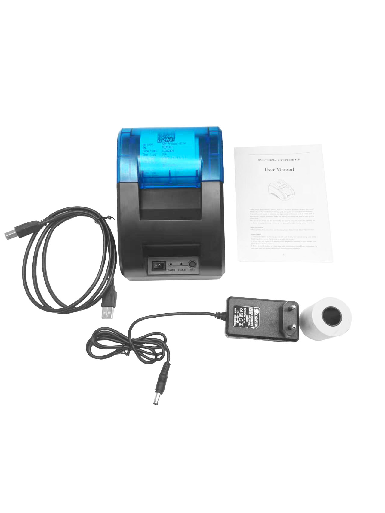 POS58B 58MM Mini Wireless Pos USB Thermal Receipt Bill Printer with Free Spare Parts