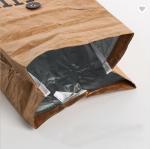 OEM Insulated Kraft Brown Paper Lunch Bag Thermal Cooler Bags For Food Picnic