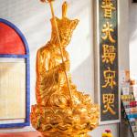 Bronze And Gold Leaf Ksitigarbha Bodhisattva Art