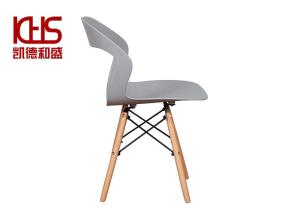 China Interior Wooden Legs Grey Plastic Dining Chairs Living Room wholesale