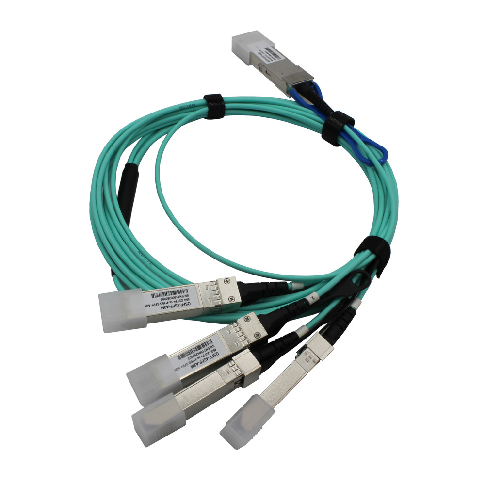 QSFP-4SFP-AxM 1m 3m Active Optical Cables 40G To 4x10G Qsfp Aoc Cable for data Center