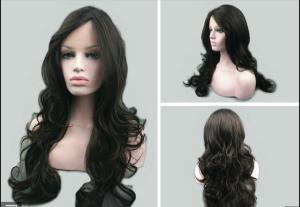 China 7A Black Deep Wave Natural Human Hair Wigs No Shedding No Tangle wholesale