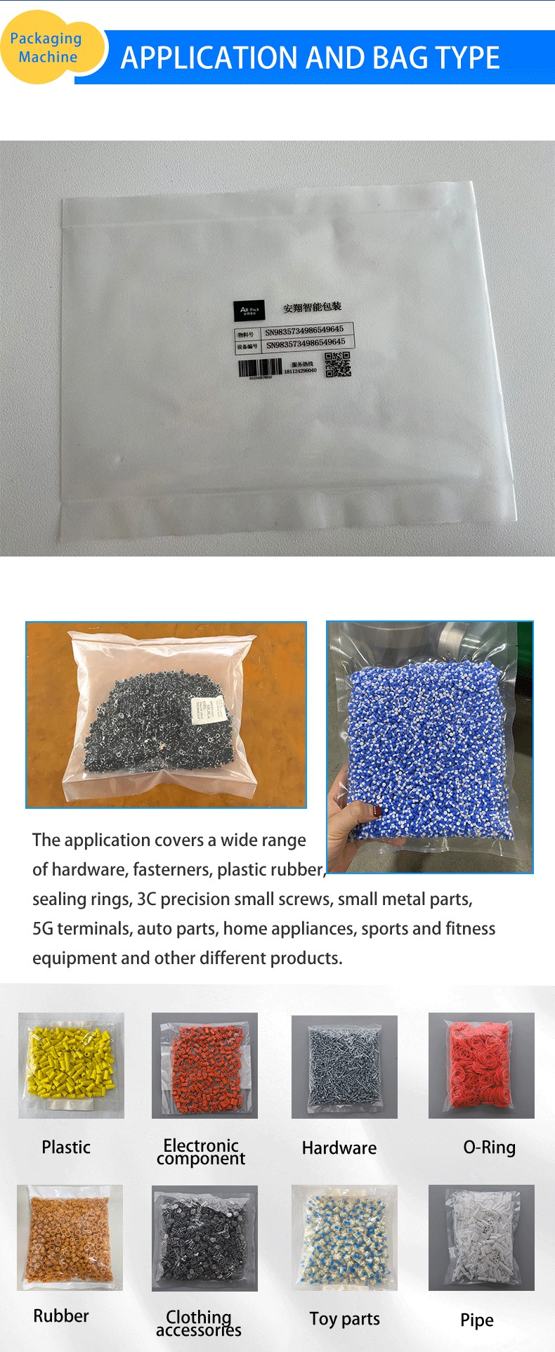 PE Film Counting and Packing Machine for High Accuracy Electronic Components Packaging