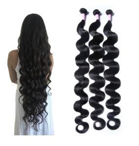 China 30 Inch Body Wave Long Indian Human Hair Weave 100 Grams / Piece wholesale