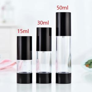 China LinDeer Plastic PP Black Airless Pump Bottles Cosmetic wholesale