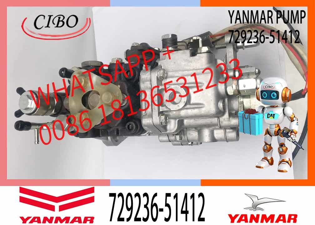 Fuel Injection Pump 729236-51412 For Yanmar 3TNV88 Engine Injector Pump