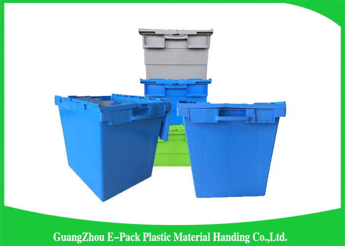 Large Volume Stackable Storage Plastic Containers with Attached Lids 600*400*365mm