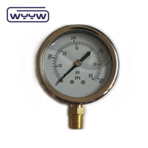 China China custom OEM stainless steel hydraulic oil safe gauge pressure gauge,oil pressure gage,mini air differential pressure gauge wholesale