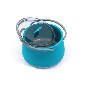 China Portable Silicone Folding Cooking Pot 1.0L For Outdoor Camping wholesale