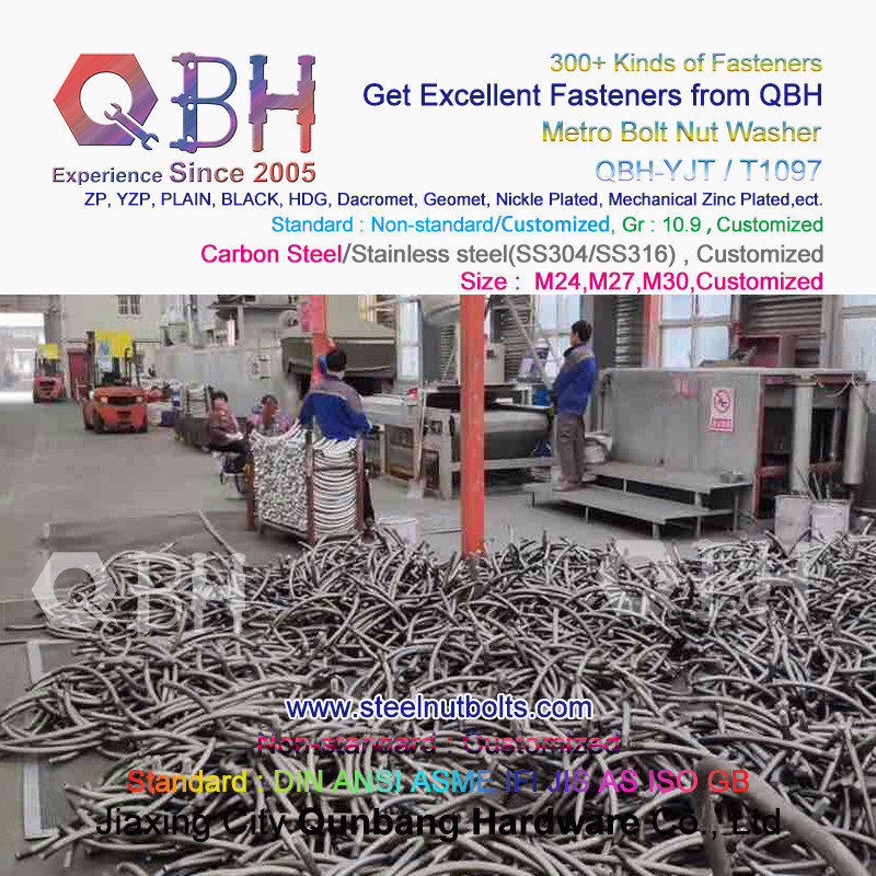 QBH M24 HDG ZP Subway Metro Nut Washer Assembly Double Head ARC Segment Bolt