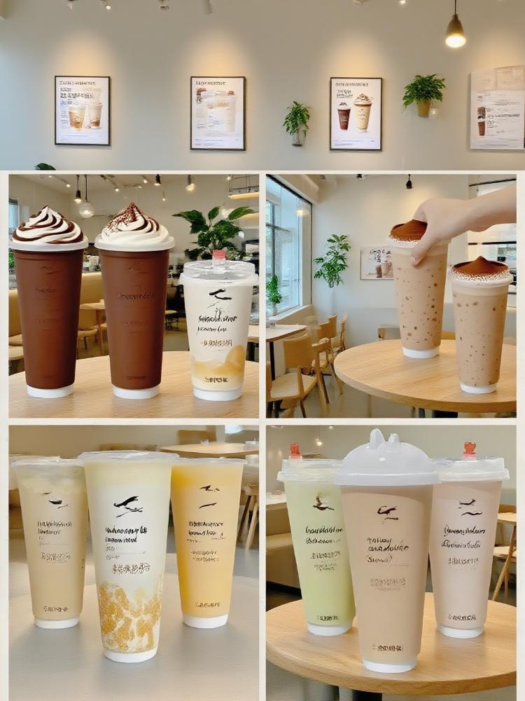 OEM/ODM Gobelet Bubble Tea Plastic Cup 16oz 32oz Heat and Cold Drink Milk Tea Hard PP Cup with Lid