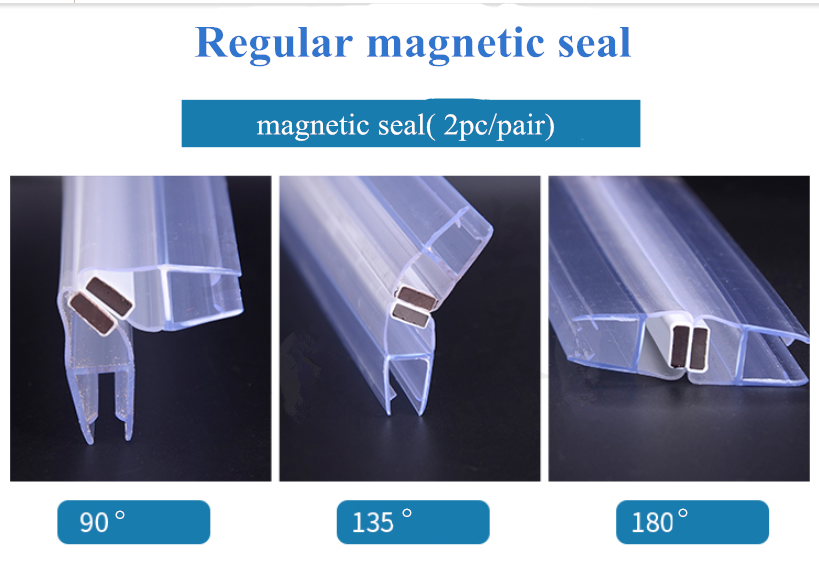 Transparent Glass Doors Design Waterproof Glass Shower Door Seal Strip for 6-12MM