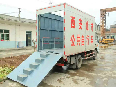 Double cantilever steel tailgate lift black, steel platform with voltage 24V 3KW
